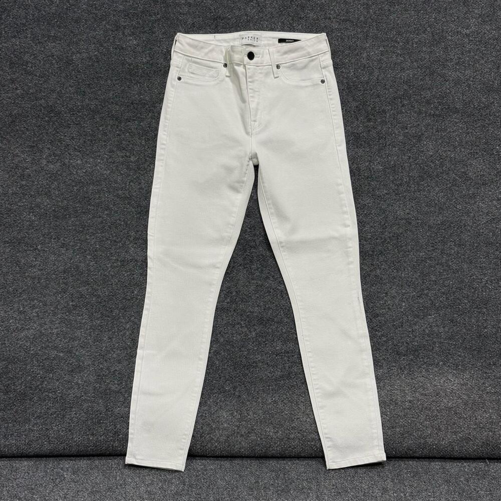 Parker Smith Skinny Jeans Womens 28 White Mid Rise Slim Stretch Denim 5-Pocket